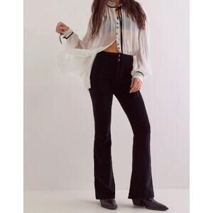 Free People Jayde Cord Flare Jeans Black Size 28